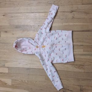 Cat and Jack girls rainbow zip up hoodie 3T